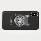ウルフドッグバイクライダー |名前の追加 Case-Mate iPhoneケース (裏面(横))