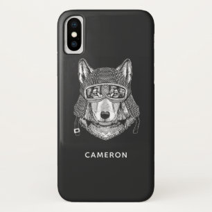 ウルフドッグバイクライダー 名前の追加 iPhone X ケース
