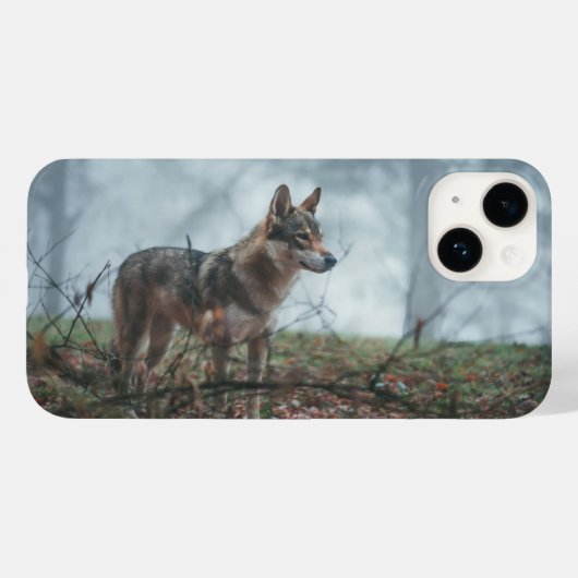 ウルフドッグ iPhone 14 カバー (裏面 (横))