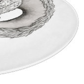 ウルフドラゴンブラックアンドホワイトデザイン カッティングボード (角)