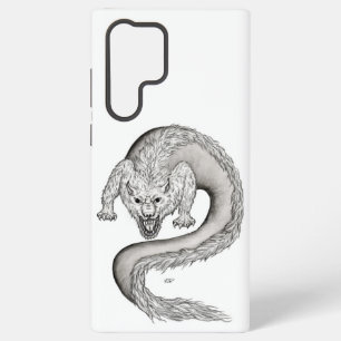 ウルフドラゴン白黒デザイン SAMSUNG GALAXY S22 ULTRAケース