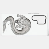 ウルフドラゴン白黒デザイン SAMSUNG GALAXYケース (裏面横)