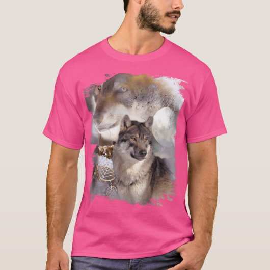 ウルフドリームキャッチャーのイーグルムーン Tシャツ (正面)