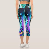 ウルフドリームキャッチャー電気ブルーカプリレギンス カプリレギンス (裏面)