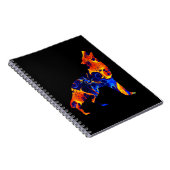 ウルフネオン絵を描抽象芸術 ノートブック (右側)