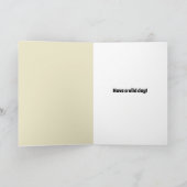 ウルフハウリングアットザムーンイラストレーション パーソナライズされた カード (内部)