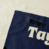 ウルフハウリングアットザムーンイラストレーション パーソナライズされた ビーチタオル (インサイチュ)