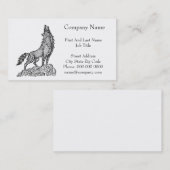 ウルフハウリングアットザムーンシルエットスケッチ 名刺 (正面/裏面)