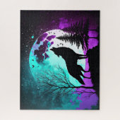 ウルフハウリングアットザムーン銀河系スターズアニマル ジグソーパズル (縦)