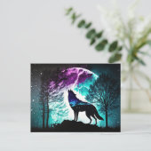 ウルフハウリングアットザムーン銀河系スターズアニマル ポストカード (スタンド正面)