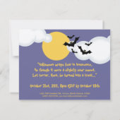 ウルフハウリングアットムーンハローウィンパーティ招待状 招待状 (裏面)