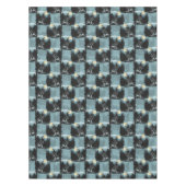 ウルフハウリングアットムーンパターンデザイン テーブルクロス (正面)