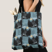 ウルフハウリングアットムーンパターンデザイン トートバッグ