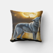 ウルフハウリングアンダーフルムーンバイセレネレイク クッション (正面)