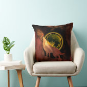 ウルフハウリングイン宇宙ムーン銀河系 クッション (椅子)