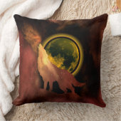 ウルフハウリングイン宇宙ムーン銀河系 クッション (ブランケット)