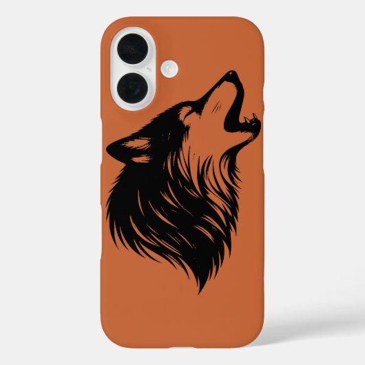 ウルフハウリングシルエット Case-Mate iPhoneケース (裏面)