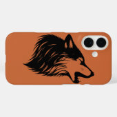 ウルフハウリングシルエット Case-Mate iPhoneケース (裏面 (横))