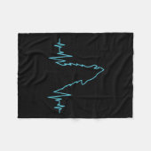 ウルフハウリングパルス心拍オオカミのコスチューム動物 フリースブランケット (正面(横))