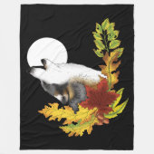 ウルフハウリングムーン フリースブランケット (正面)