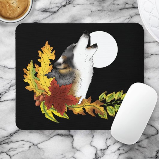 ウルフハウリングムーン マウスパッド