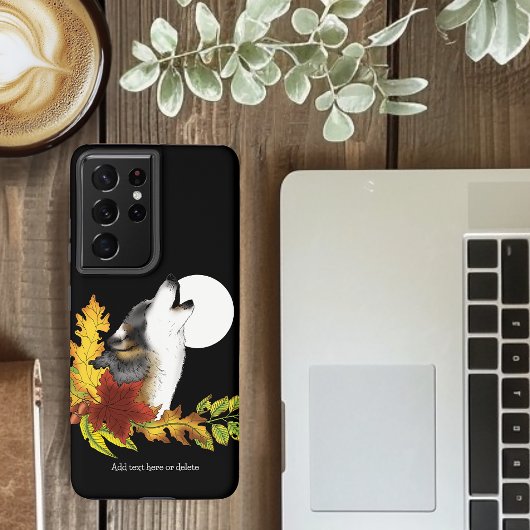 ウルフハウリングムーン SAMSUNG GALAXYケース