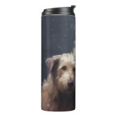 ウルフハウンドウィズサンタクロースフェスティバルクリスマス タンブラー (回転左)