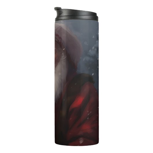 ウルフハウンドウィズサンタクロースフェスティバルクリスマス タンブラー (回転右)