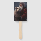 ウルフハウンドウィズサンタクロースフェスティバルクリスマス ハンドファン (裏面)