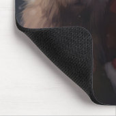 ウルフハウンドウィズサンタクロースフェスティバルクリスマス マウスパッド (コーナー)