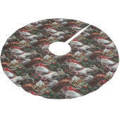 ウルフハウンドドッグクリスマスフェスティバル ブラッシュドポリエステルツリースカート (アングル)