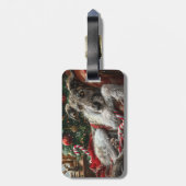ウルフハウンドドッグクリスマスフェスティバル ラゲッジタグ (裏面縦)