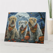 ウルフハウンドハロウィン不気味 カード (正面)