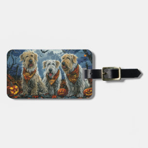 ウルフハウンドハロウィン不気味 ラゲッジタグ