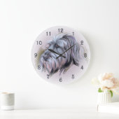 ウルフハウンドパステルポートレート ラージ壁時計 (ホーム)