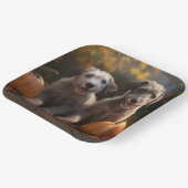 ウルフハウンドパピーオータムデライトカボチャ ペーパープレート (傾斜あり)