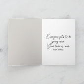 ウルフハウンド誕生日ユーモア カード (内部)