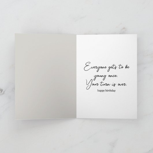 ウルフハウンド誕生日ユーモア カード (内部)