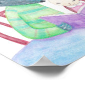 ウルフバニーポスターブックラバー子供部屋ウォールアート ポスター (角)