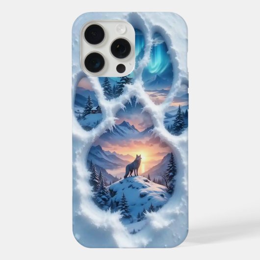 ウルフパウランドスケープ iPhoneケース (裏面)