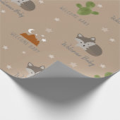 ウルフパクサボスデザートスターズウェルカムベビー ラッピングペーパー (角)