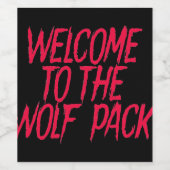 ウルフパックへようこそ ワインラベル (シングルラベル)