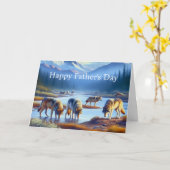 ウルフパック父の日の挨拶 カード (黄色い花)