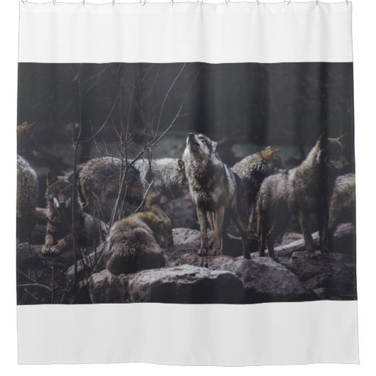 ウルフパック シャワーカーテン (正面)