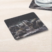 ウルフパック スクエアペーパーコースター (アングル)