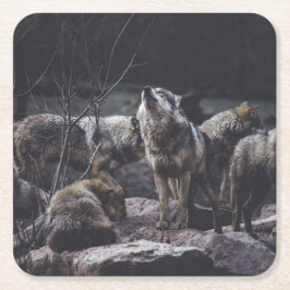 ウルフパック スクエアペーパーコースター