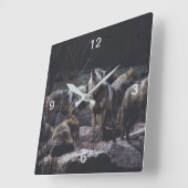 ウルフパック スクエア壁時計 (傾斜)