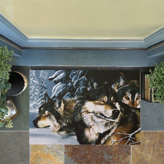 ウルフパック ドアマット