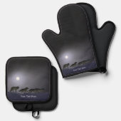 ウルフパック – ブリリアントナイト 鍋つかみ&鍋敷きセット (正面/裏面)