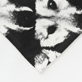 ウルフパップブランケットハスキオオカミ子犬の毛布 フリースブランケット (角)